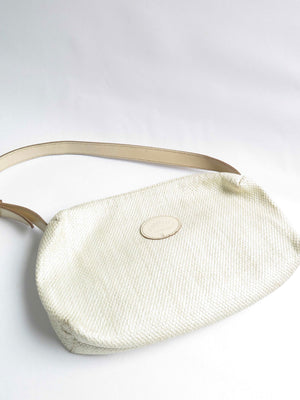 Women's Vintage 1990s Cream Straw Shoulder Bag - The Harlequin