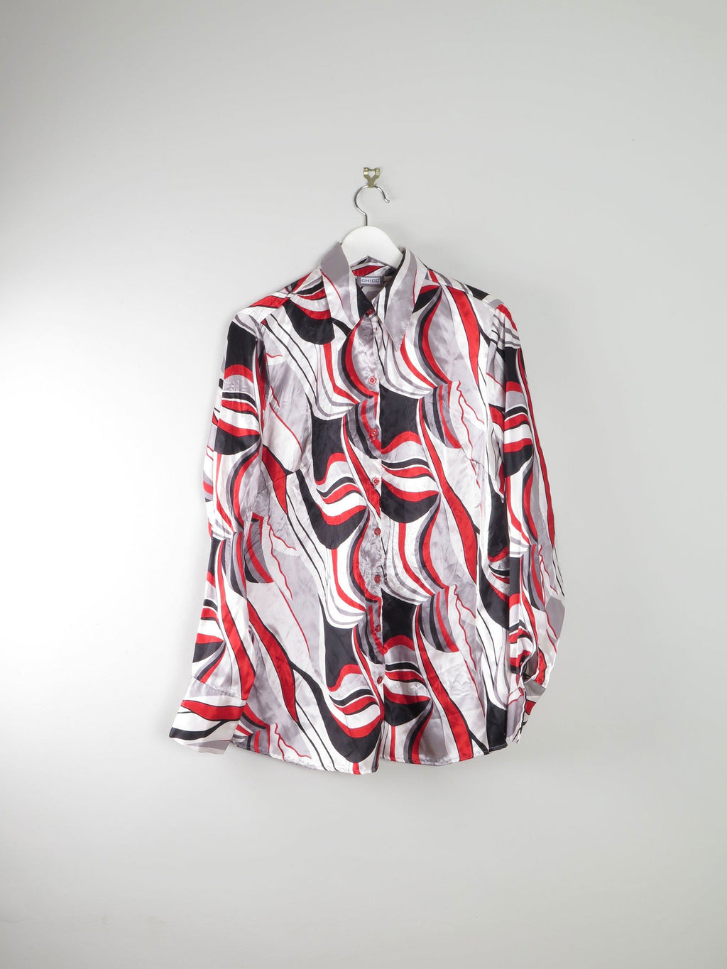 Women's Vintage 1990s Y2K  Blouse M/L - The Harlequin