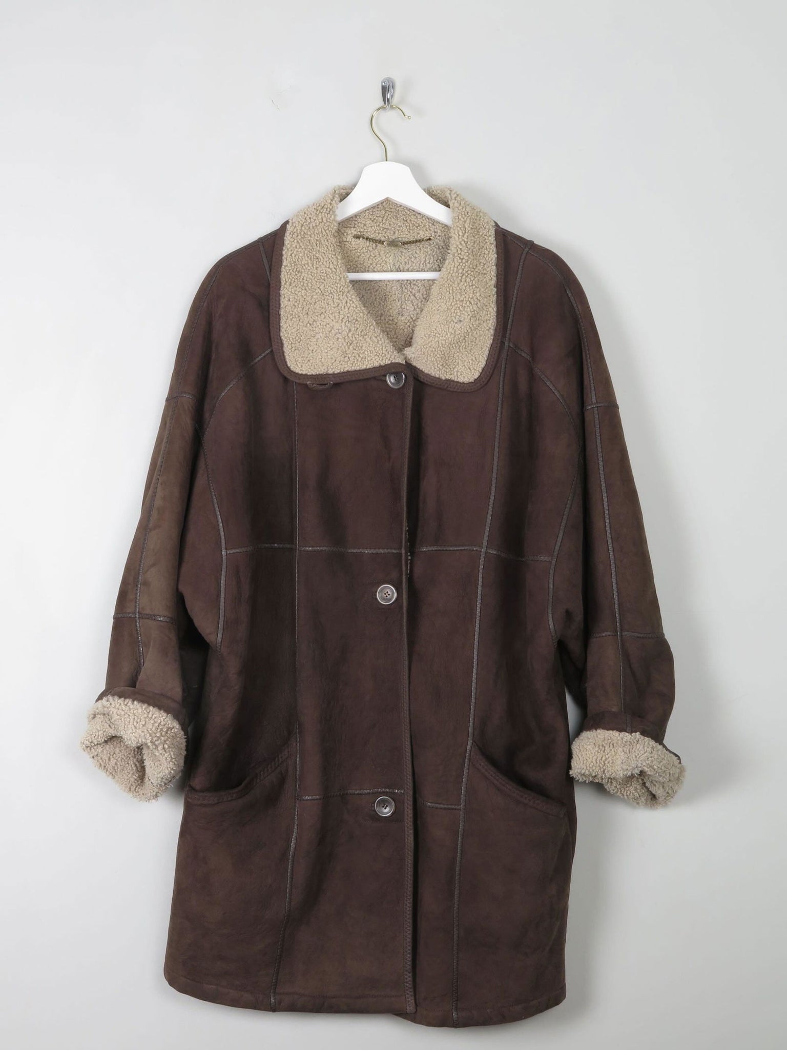 Women's Vintage 3/4 Length Shearling Coat M/L - The Harlequin