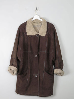 Women's Vintage 3/4 Length Shearling Coat M/L - The Harlequin