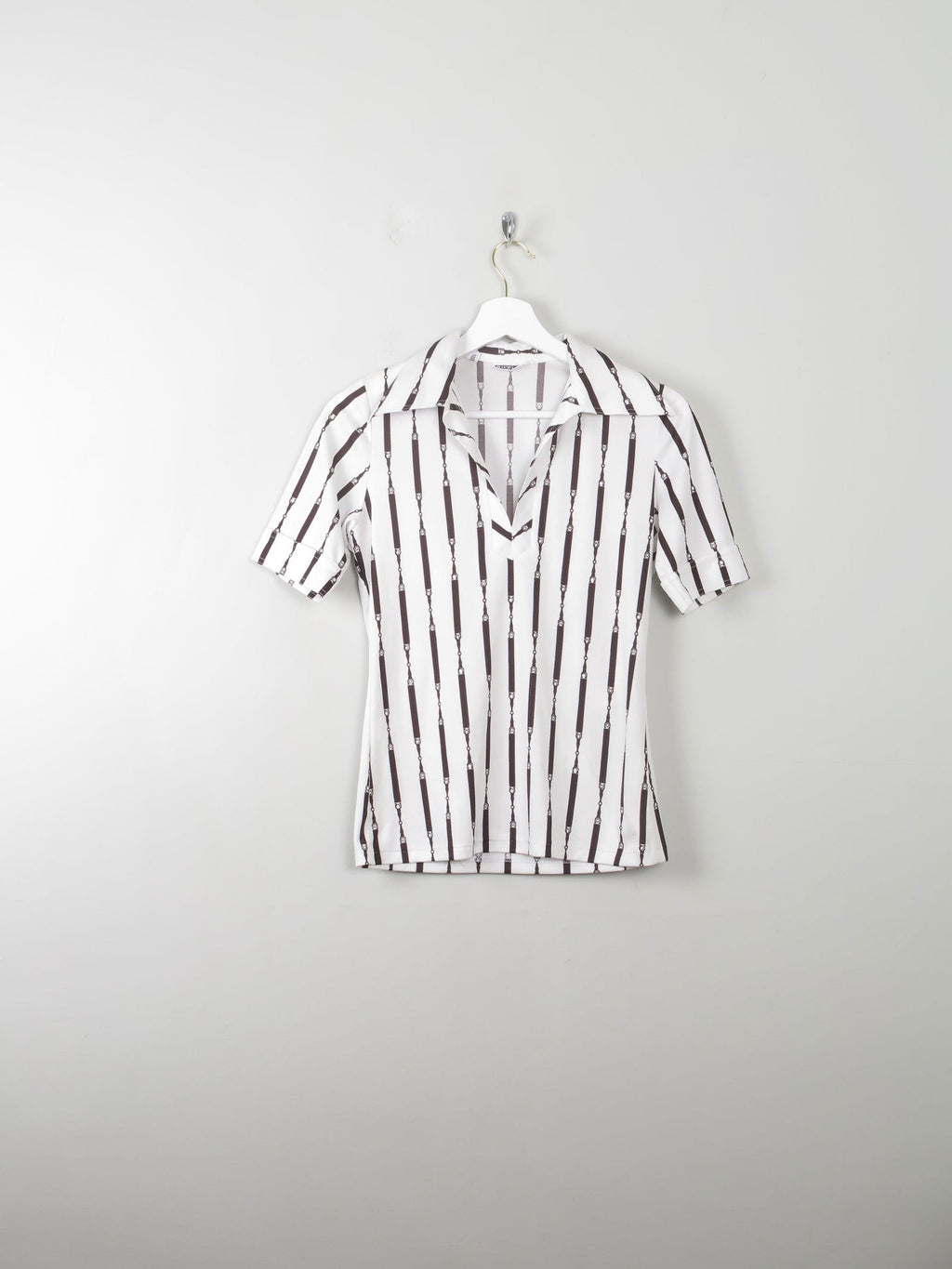 Women's Vintage 70s Top XS/S - The Harlequin