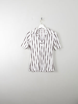 Women's Vintage 70s Top XS/S - The Harlequin