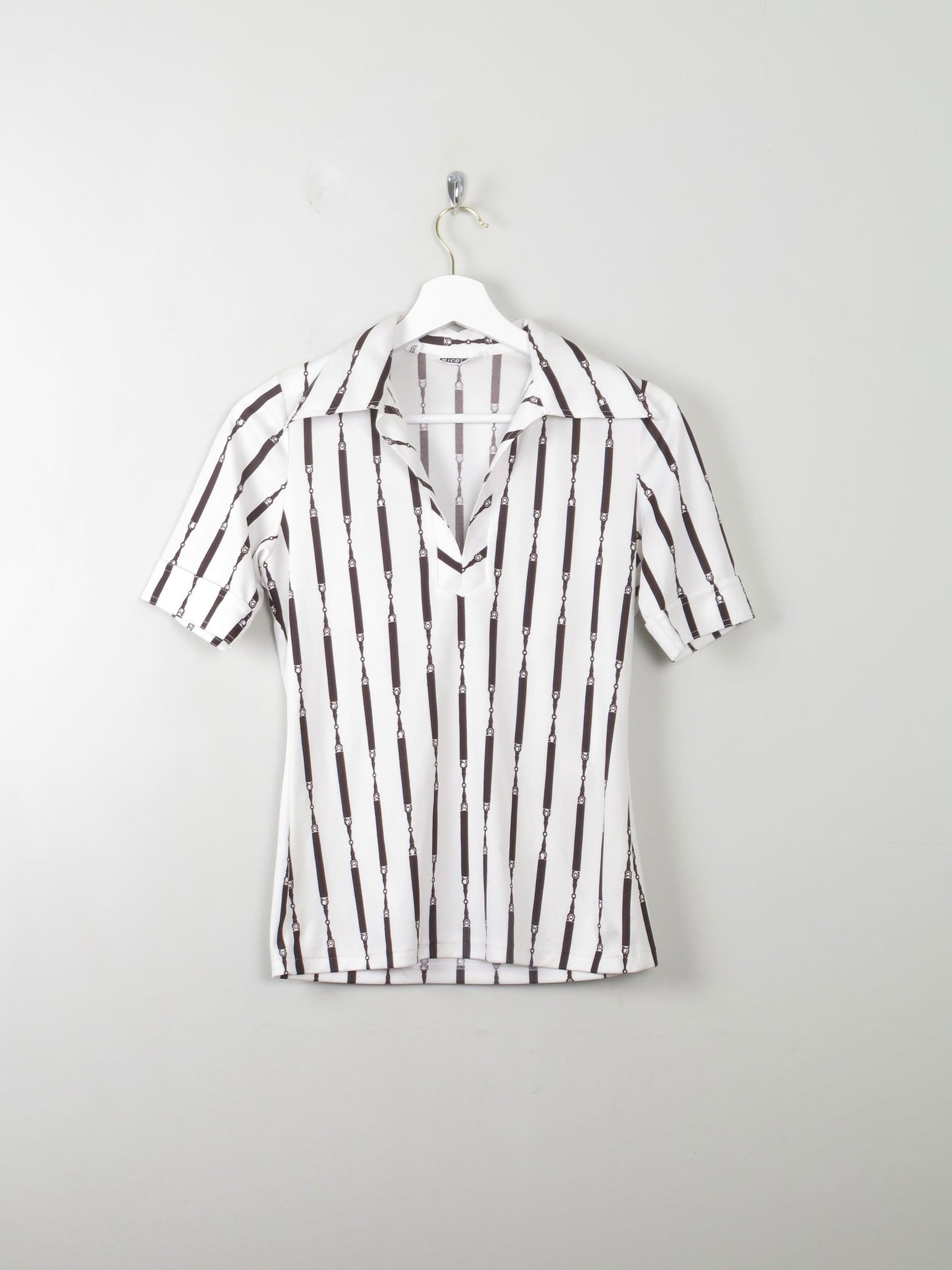 Women's Vintage 70s Top XS/S - The Harlequin