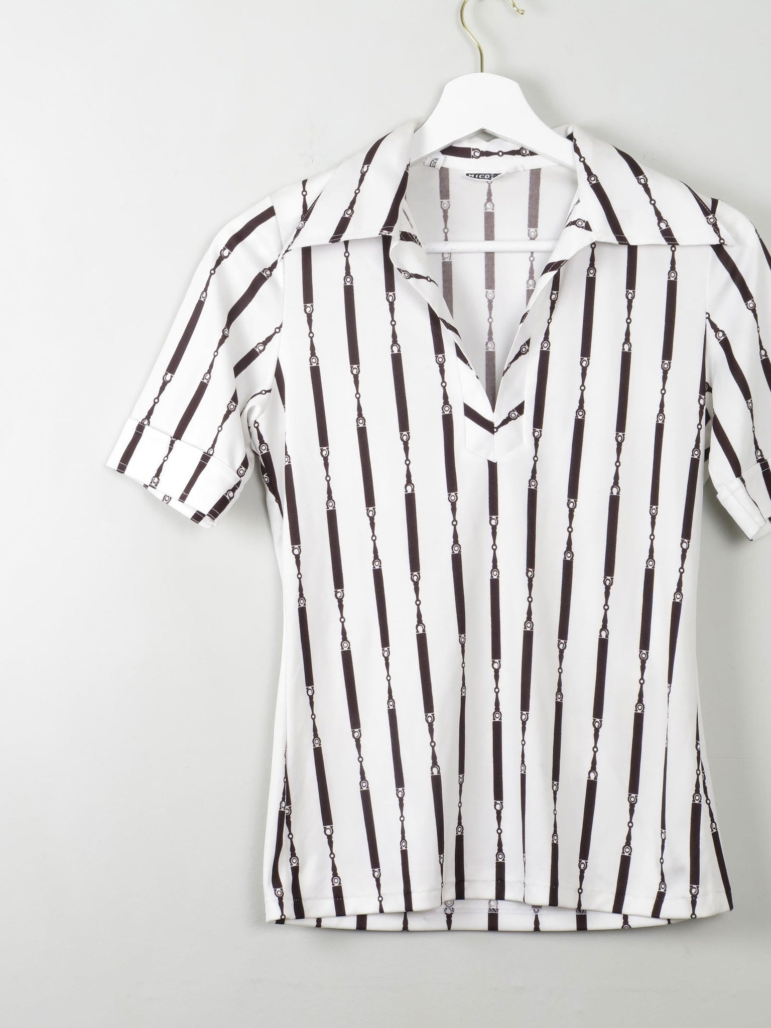 Women's Vintage 70s Top XS/S - The Harlequin