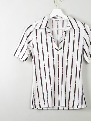 Women's Vintage 70s Top XS/S - The Harlequin