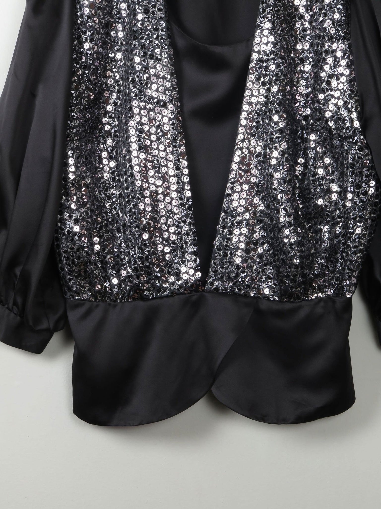 Women's Vintage 80s Glittery Top L - The Harlequin