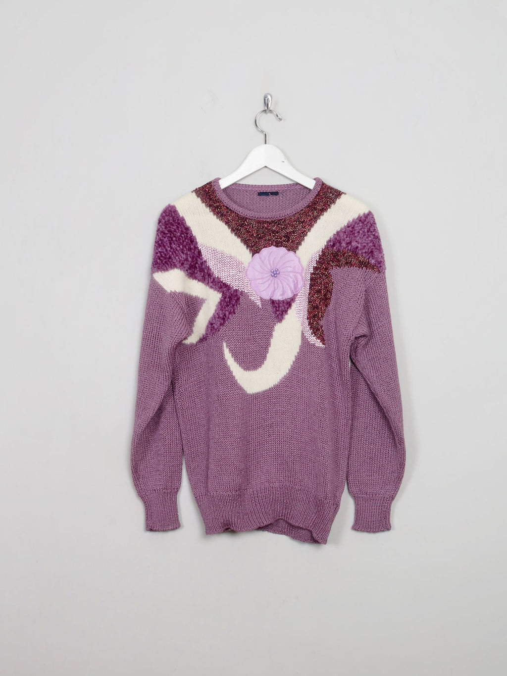 Women's Vintage 80s Pink Jumper M - The Harlequin