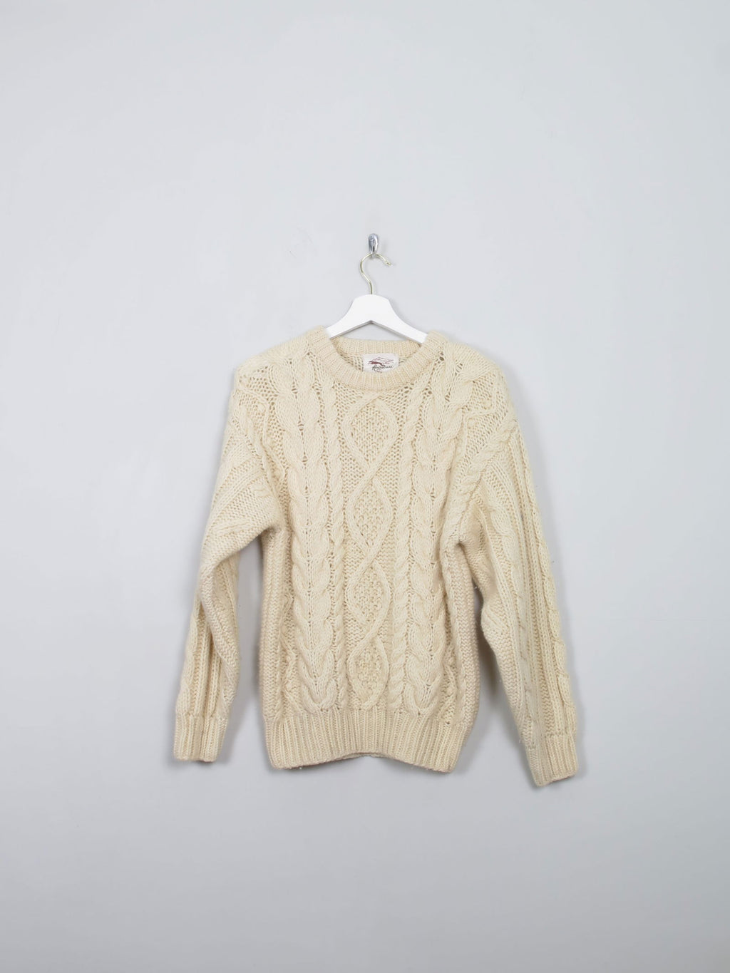 Women's Vintage Aran Cream Jumper S/M - The Harlequin