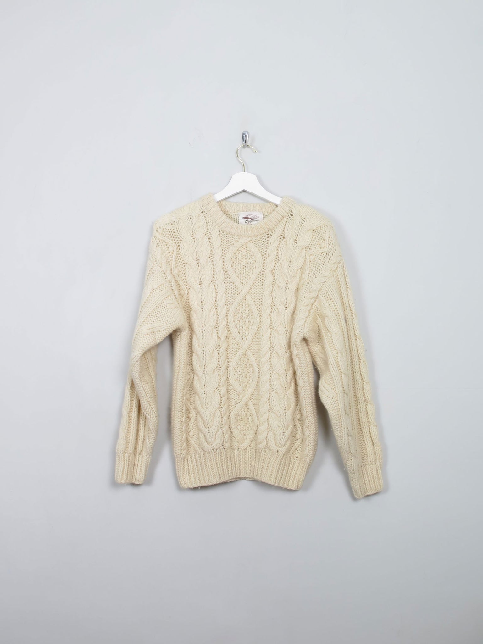 Women's Vintage Aran Cream Jumper S/M - The Harlequin