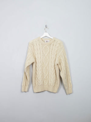 Women's Vintage Aran Cream Jumper S/M - The Harlequin