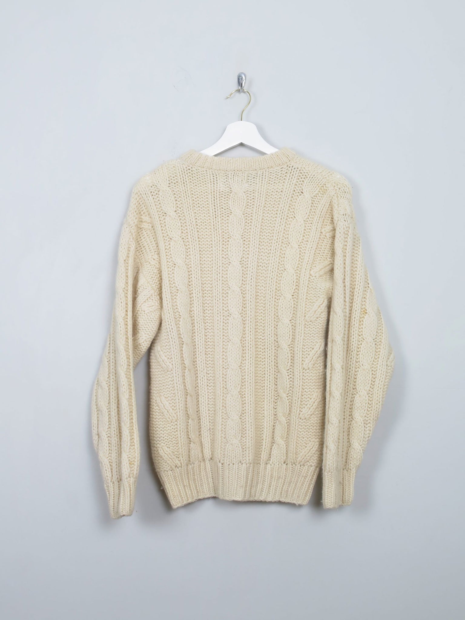 Women's Vintage Aran Cream Jumper S/M - The Harlequin