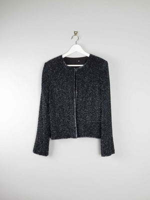 Women’s Vintage Black Beaded Cropped Jacket 10/12 - The Harlequin
