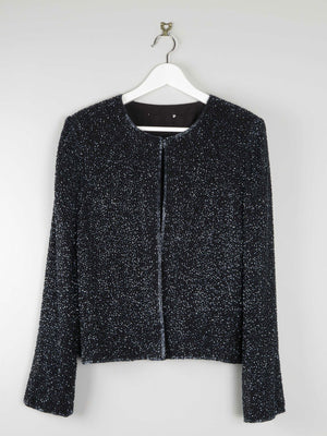 Women’s Vintage Black Beaded Cropped Jacket 10/12 - The Harlequin