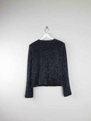 Women’s Vintage Black Beaded Cropped Jacket 10/12 - The Harlequin