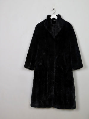 Women's Vintage Black Faux Fur Coat S/M - The Harlequin