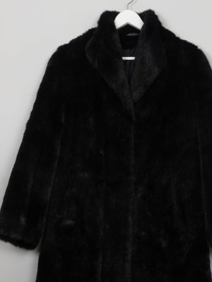 Women's Vintage Black Faux Fur Coat S/M - The Harlequin