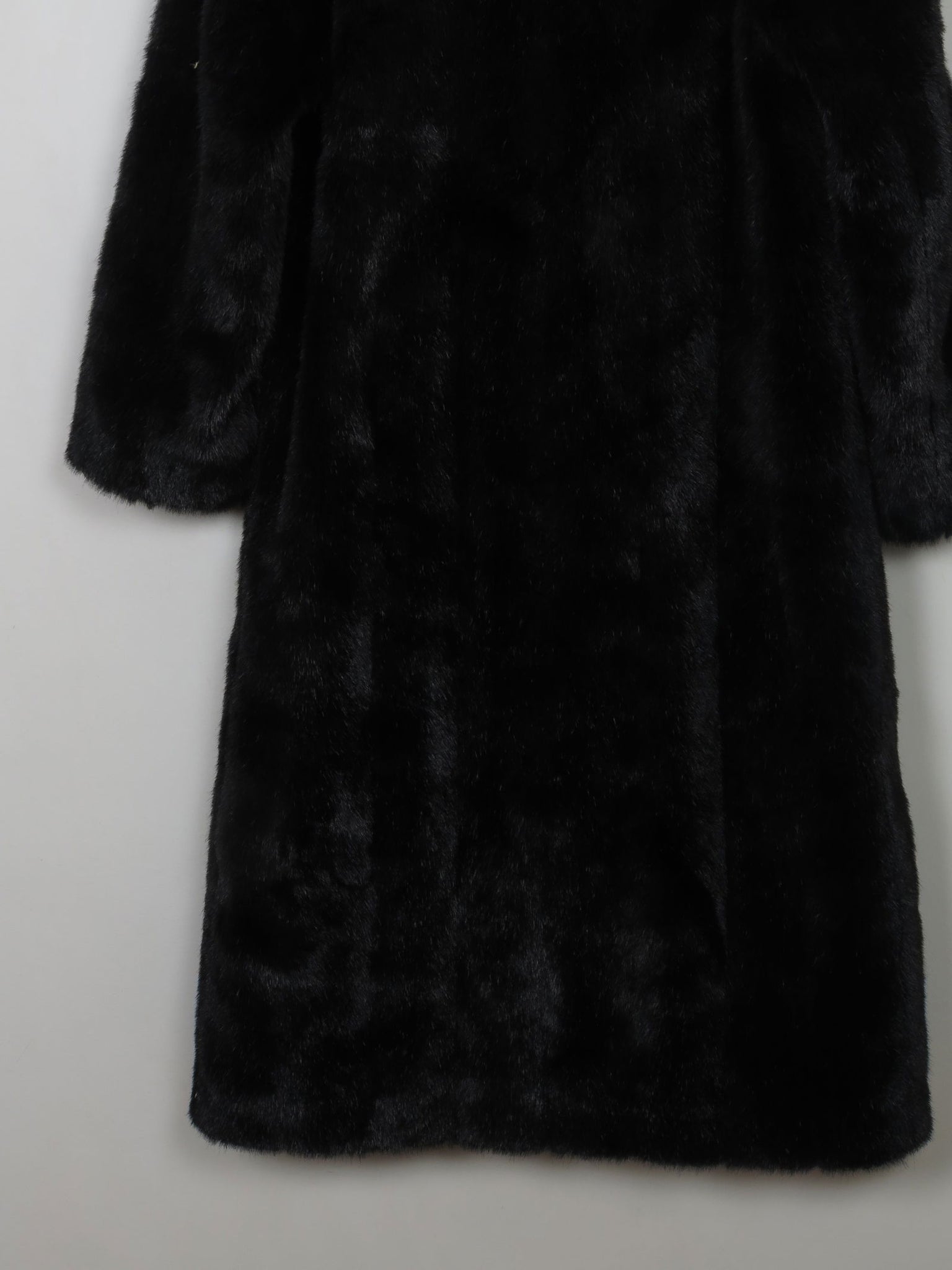 Women's Vintage Black Faux Fur Coat S/M - The Harlequin