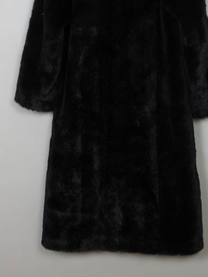 Women's Vintage Black Faux Fur Coat S/M - The Harlequin