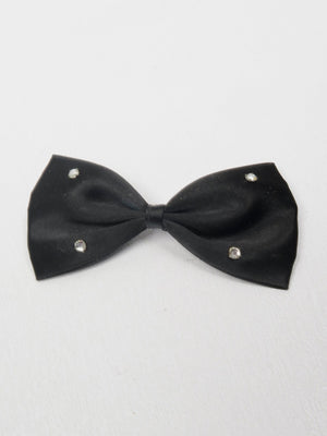 Women's Vintage Black Hair Bow - The Harlequin
