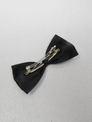 Women's Vintage Black Hair Bow - The Harlequin