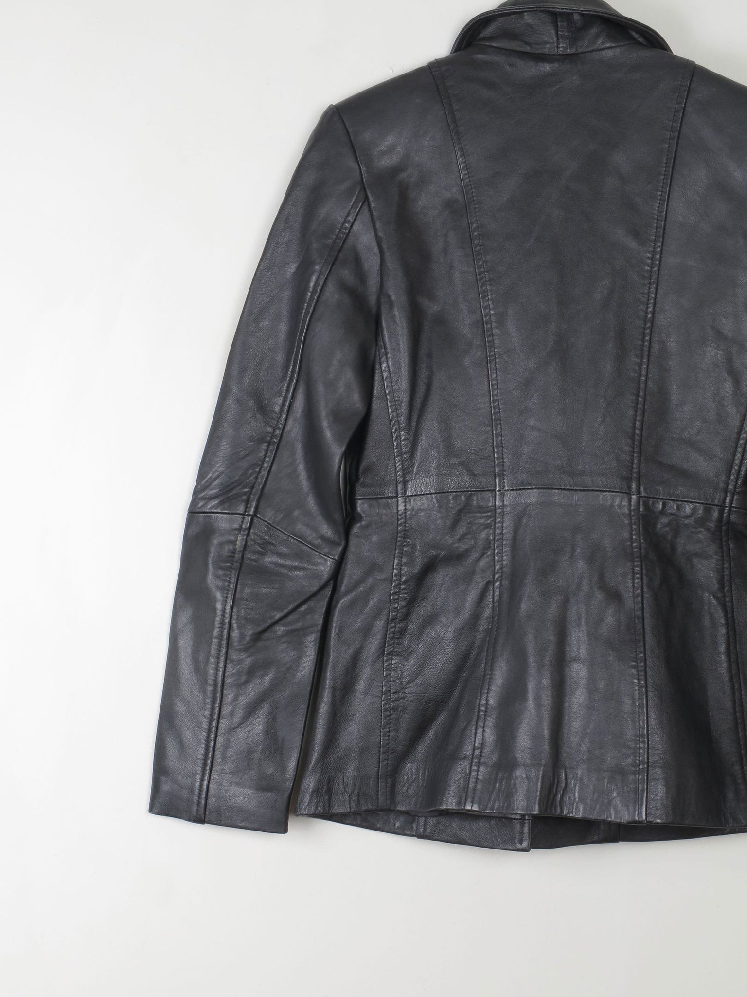 Women's Vintage Black Leather Jacket XS - The Harlequin