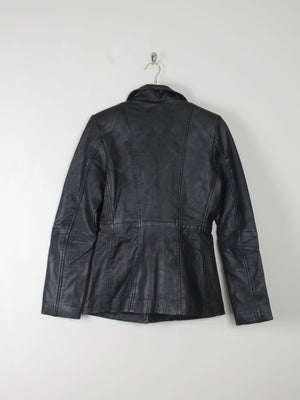 Women's Vintage Black Leather Jacket XS - The Harlequin