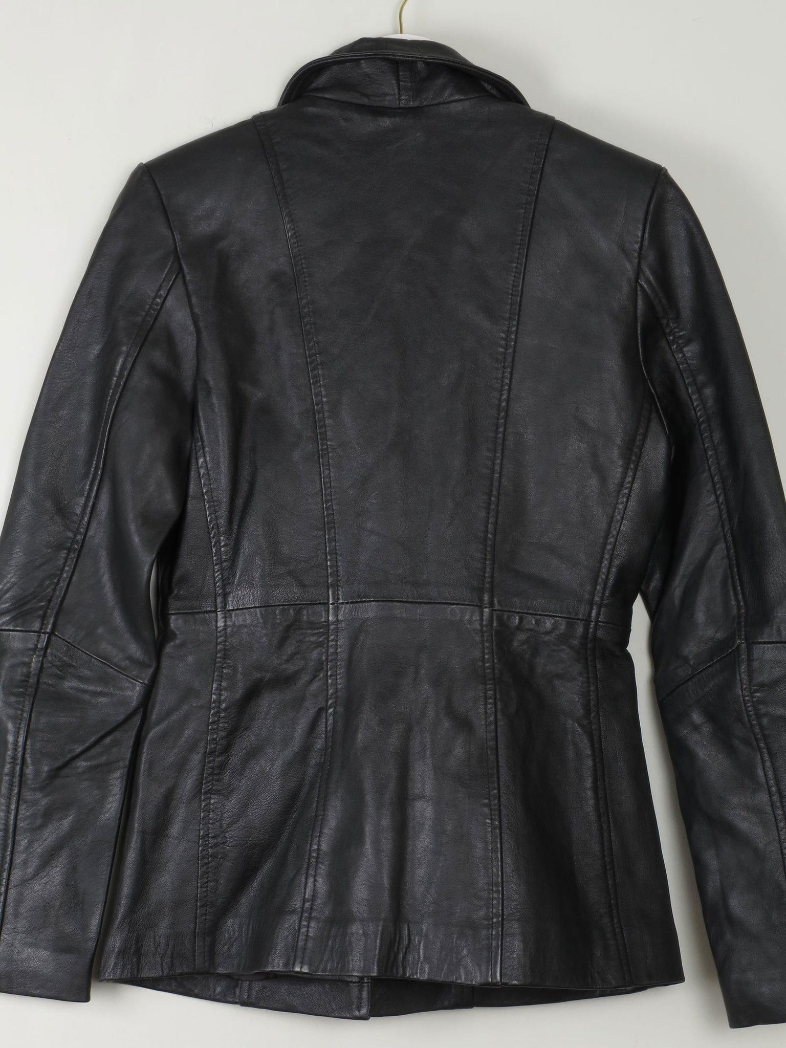 Women's Vintage Black Leather Jacket XS - The Harlequin