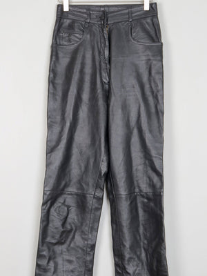 Women’s Vintage Black Leather Trousers 8 - The Harlequin