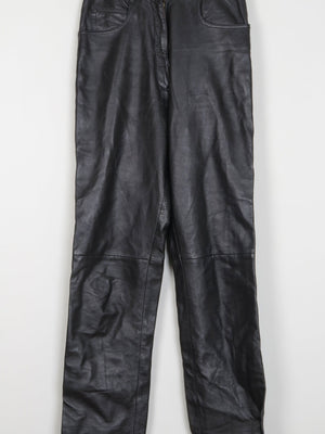 Women’s Vintage Black Leather Trousers 8 - The Harlequin