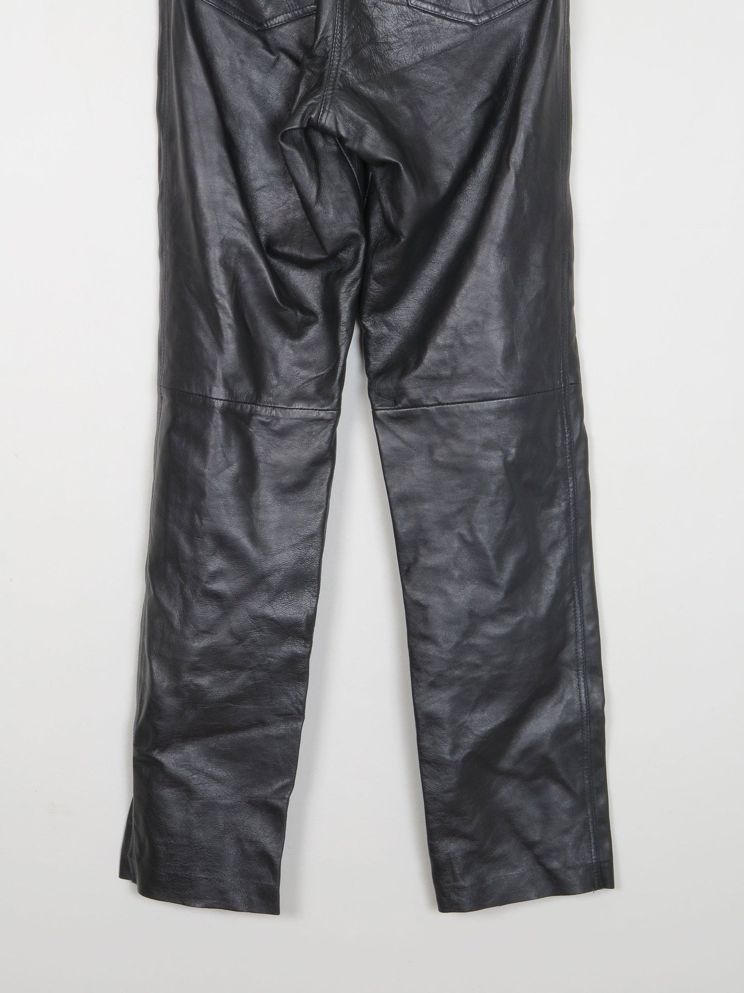 Women’s Vintage Black Leather Trousers 8 - The Harlequin