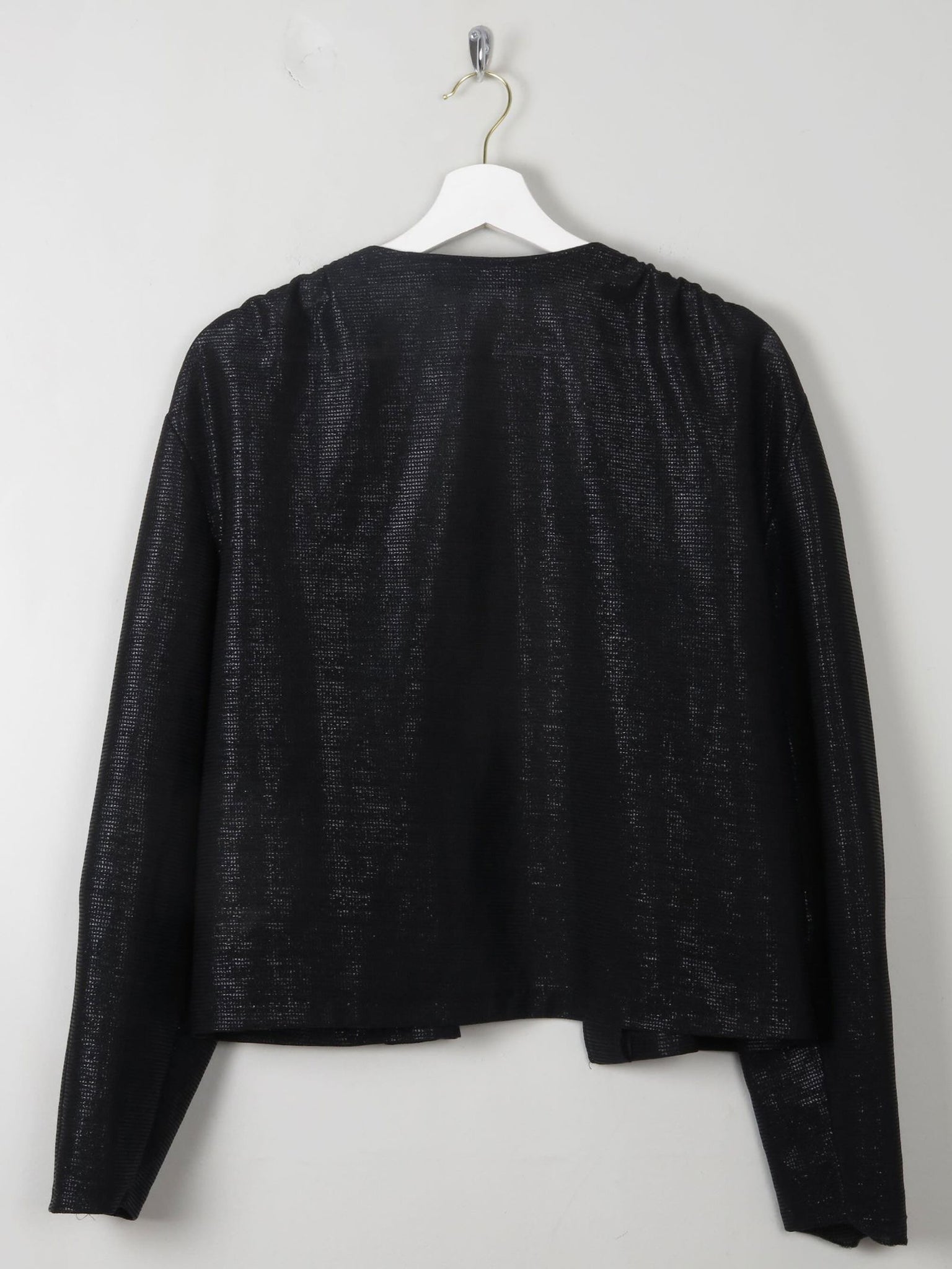 Women's Vintage Black Lurex Bolaro Style Jacket M/L - The Harlequin