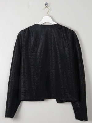 Women's Vintage Black Lurex Bolaro Style Jacket M/L - The Harlequin