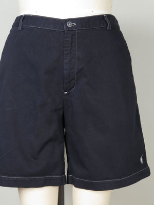 Women’s Vintage Black Ralph Lauren Cotton Bermuda Shorts 33" - The Harlequin