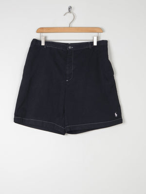 Women’s Vintage Black Ralph Lauren Cotton Bermuda Shorts 33" - The Harlequin