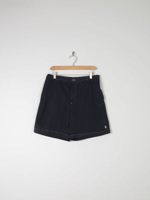 Women’s Vintage Black Ralph Lauren Cotton Bermuda Shorts 33" - The Harlequin