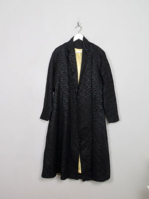 Women's Vintage Black Swing Opera Coat S/M - The Harlequin