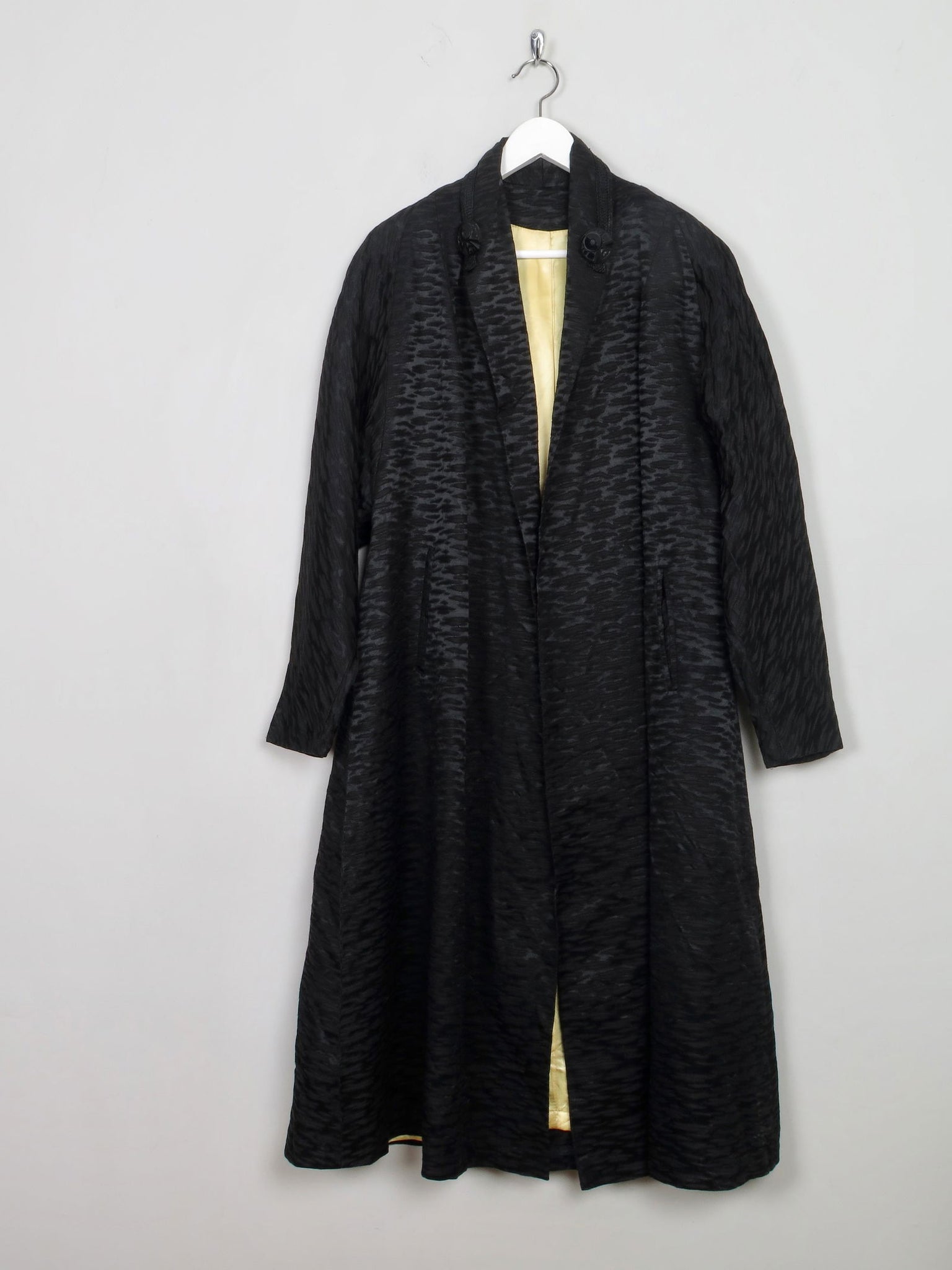 Women's Vintage Black Swing Opera Coat S/M - The Harlequin