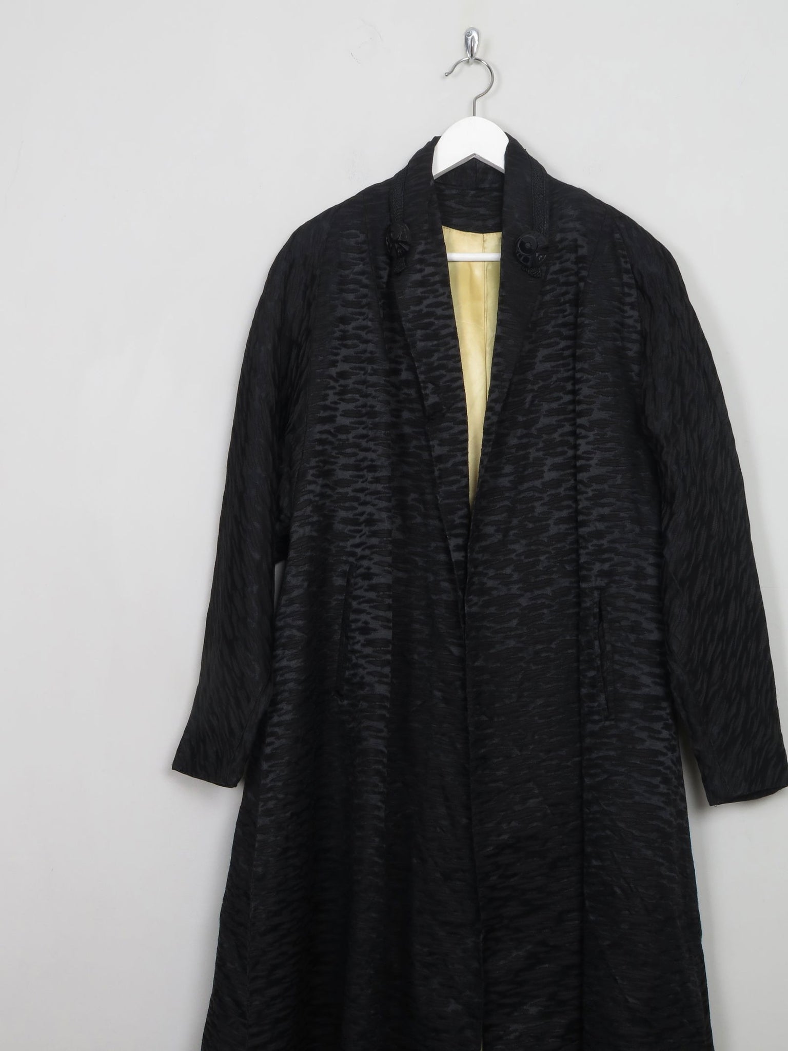Women's Vintage Black Swing Opera Coat S/M - The Harlequin