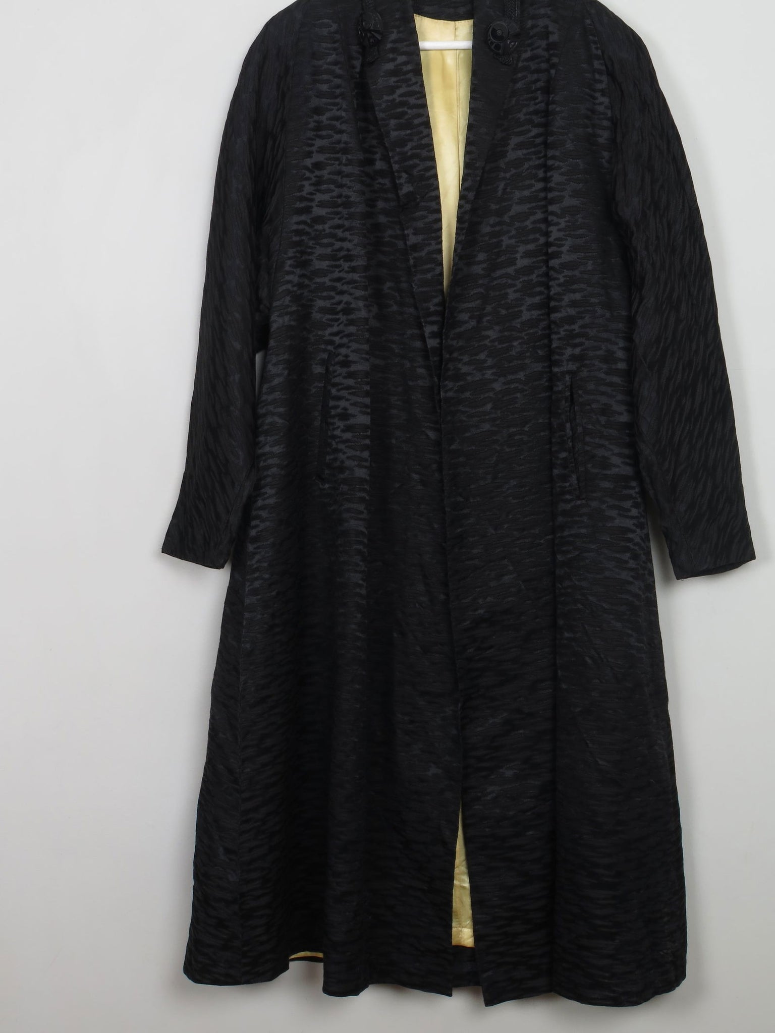 Women's Vintage Black Swing Opera Coat S/M - The Harlequin