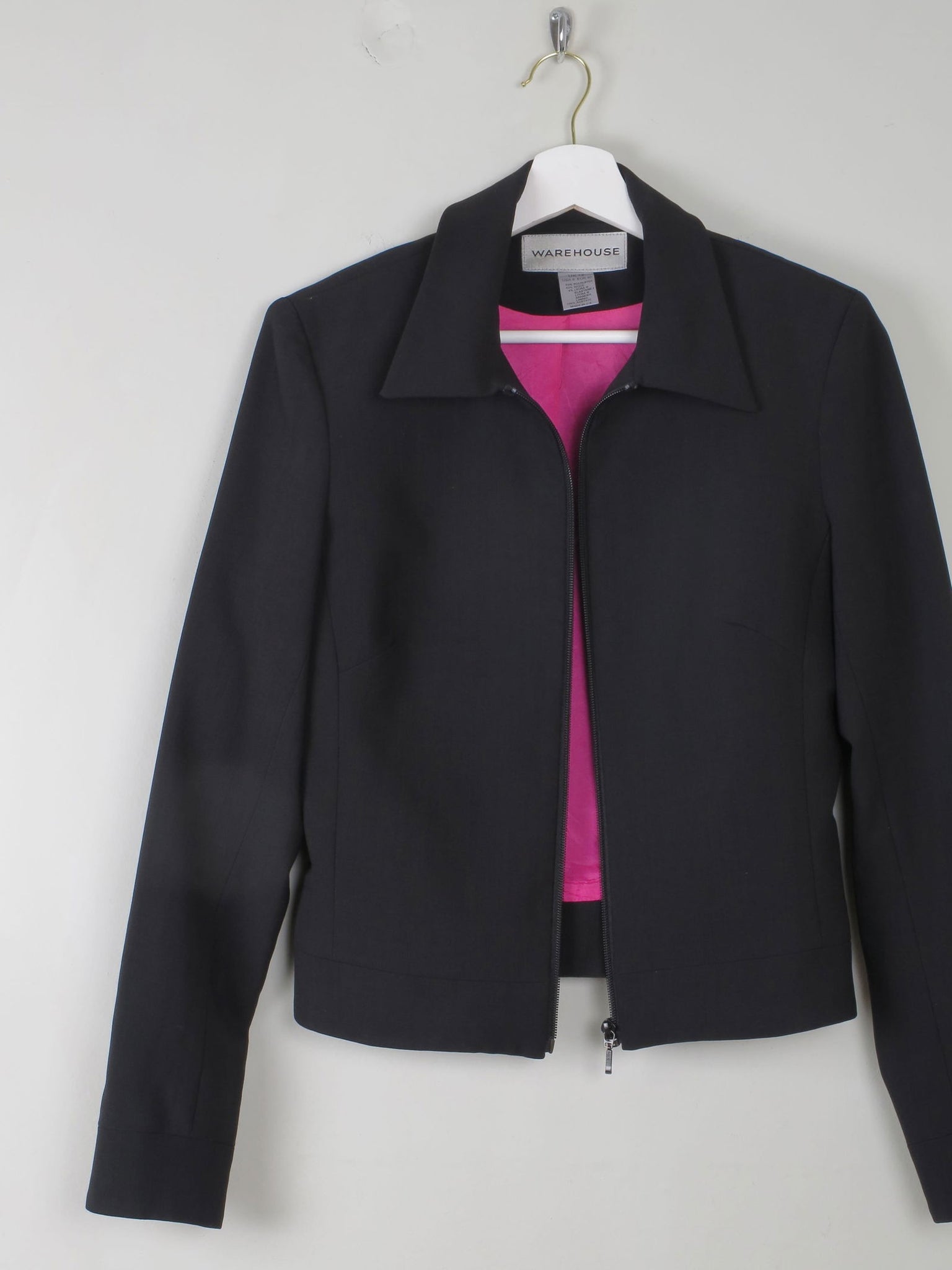 Women's Vintage Black Tailored Jacket Warehouse S - The Harlequin
