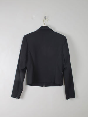 Women's Vintage Black Tailored Jacket Warehouse S - The Harlequin