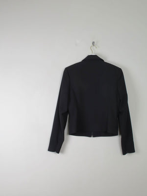Women's Vintage Black Tailored Jacket Warehouse S - The Harlequin