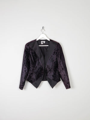 Women’s Vintage Black Velvet Bolero Jacket S - The Harlequin