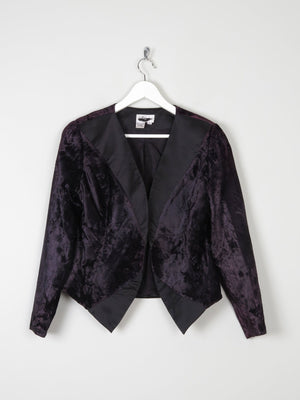 Women’s Vintage Black Velvet Bolero Jacket S - The Harlequin