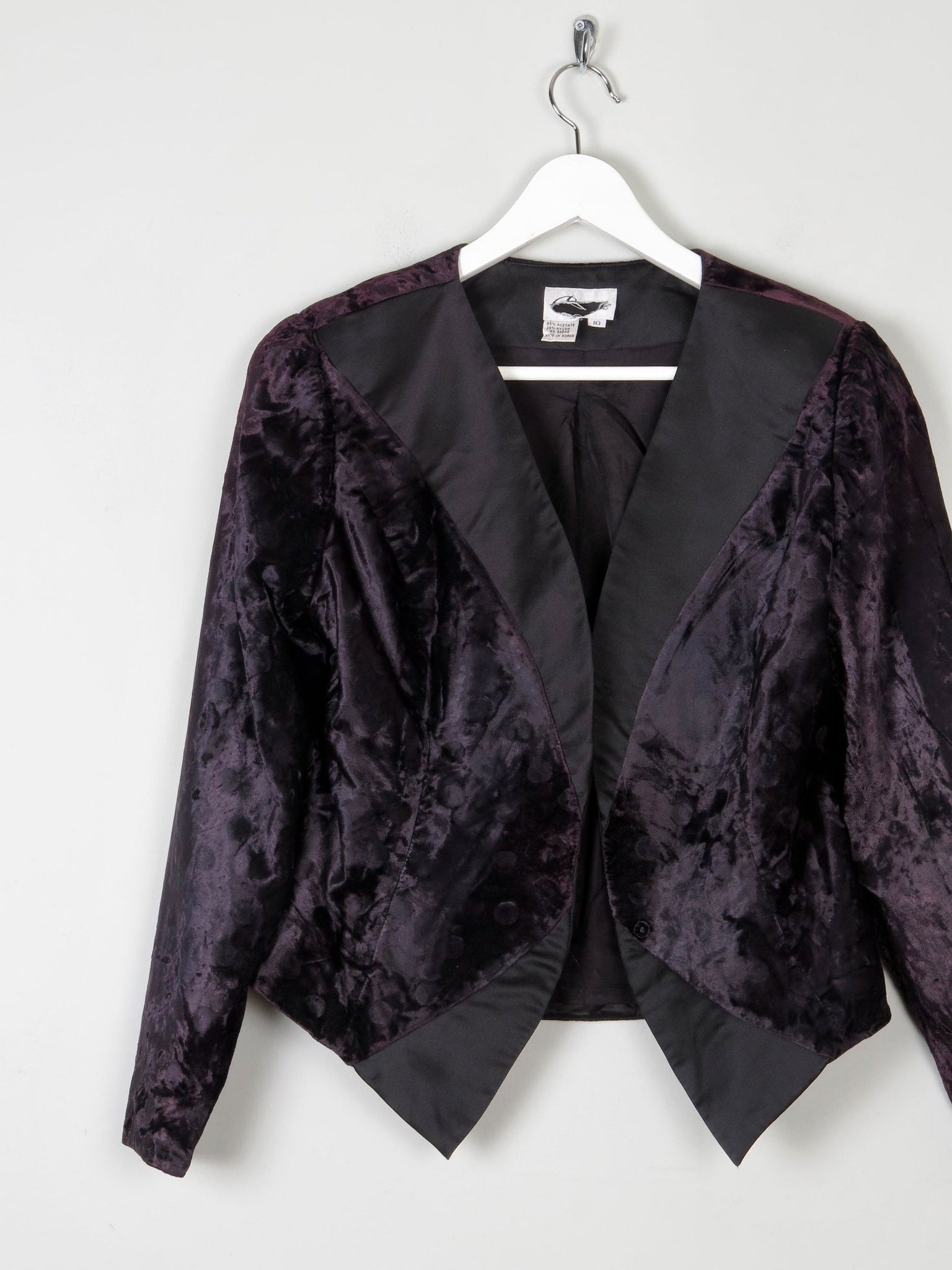 Women’s Vintage Black Velvet Bolero Jacket S - The Harlequin