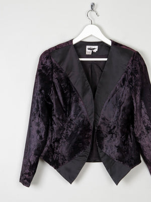Women’s Vintage Black Velvet Bolero Jacket S - The Harlequin