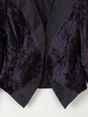 Women’s Vintage Black Velvet Bolero Jacket S - The Harlequin
