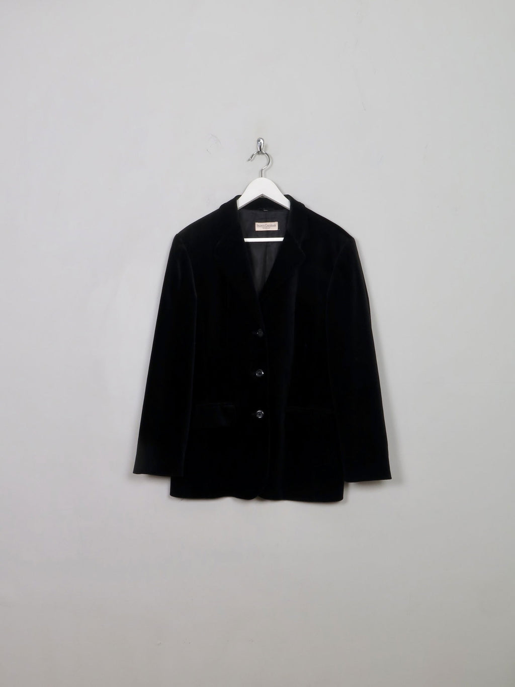 Women's Vintage Black Velvet Jacket 14 - The Harlequin