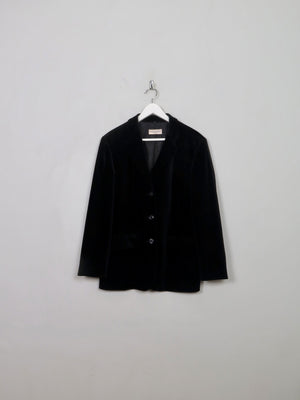 Women's Vintage Black Velvet Jacket 14 - The Harlequin