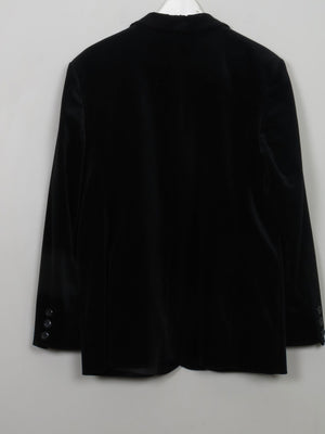 Women's Vintage Black Velvet Jacket 14 - The Harlequin